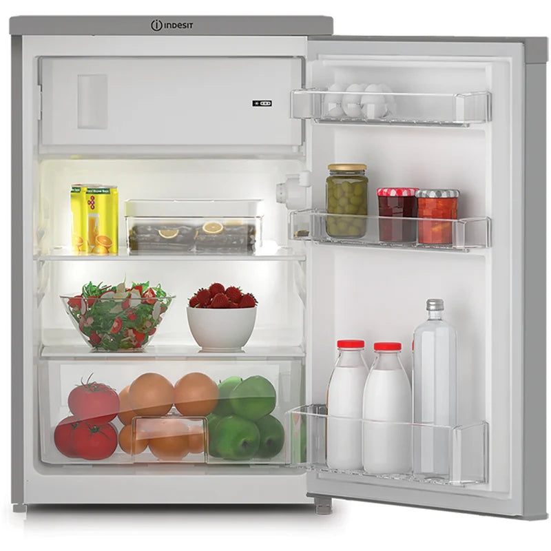Indesit I55V1 112S UK F/S Under Counter Fridge w/Ice Box - Silver