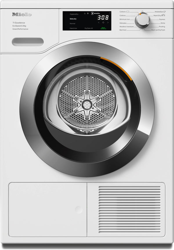 Miele TEF 765 WP F/S 8kg Heat Pump Condenser Dryer - White