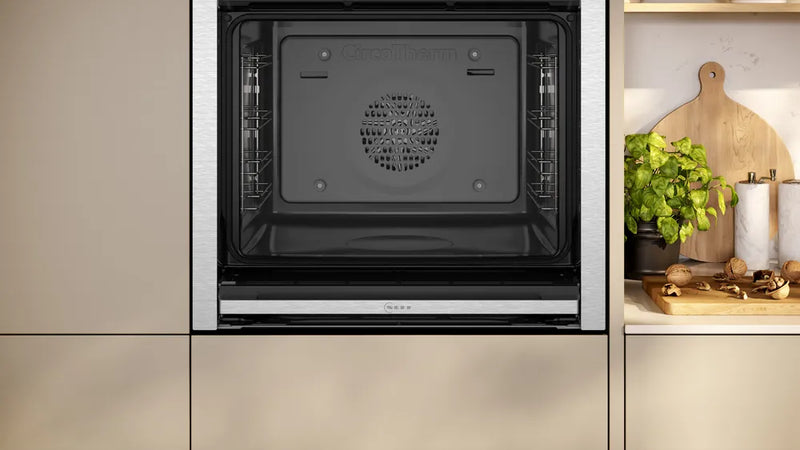Neff N50 B4ACF1AN3B Single Slide&Hide Electric Oven - Stainless Steel