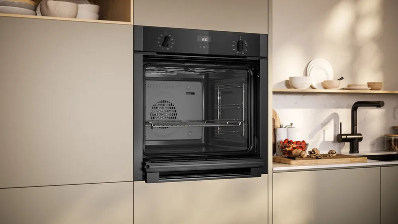 Neff N50 B3ACE4AG3B Single Slide&Hide Electric Oven - Graphite Grey
