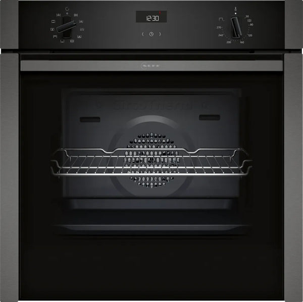 Neff N50 B3ACE4AG3B Single Slide&Hide Electric Oven - Graphite Grey