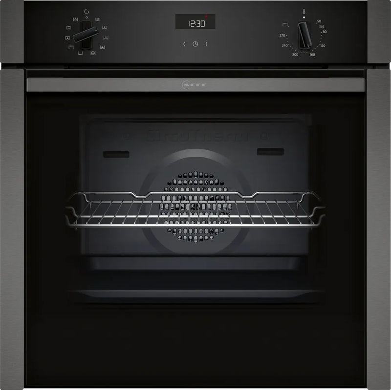 Neff N50 B3ACE4AG3B Single Slide&Hide Electric Oven - Graphite Grey