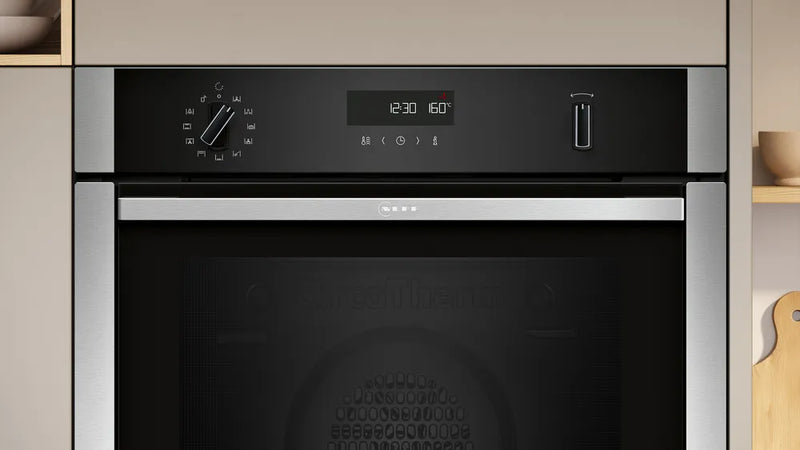 Neff N50 B6ACH7AN7B Single Slide&Hide Pyrolytic Oven - Stainless Steel