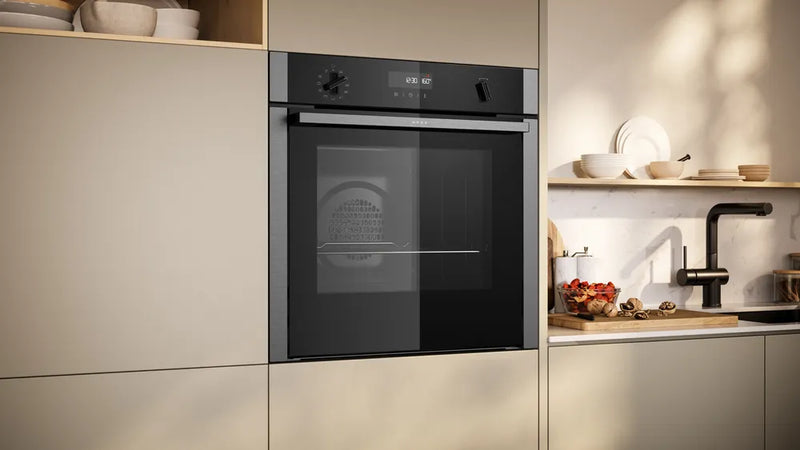 Neff N50 B6ACH7AN7B Single Slide&Hide Pyrolytic Oven - Stainless Steel