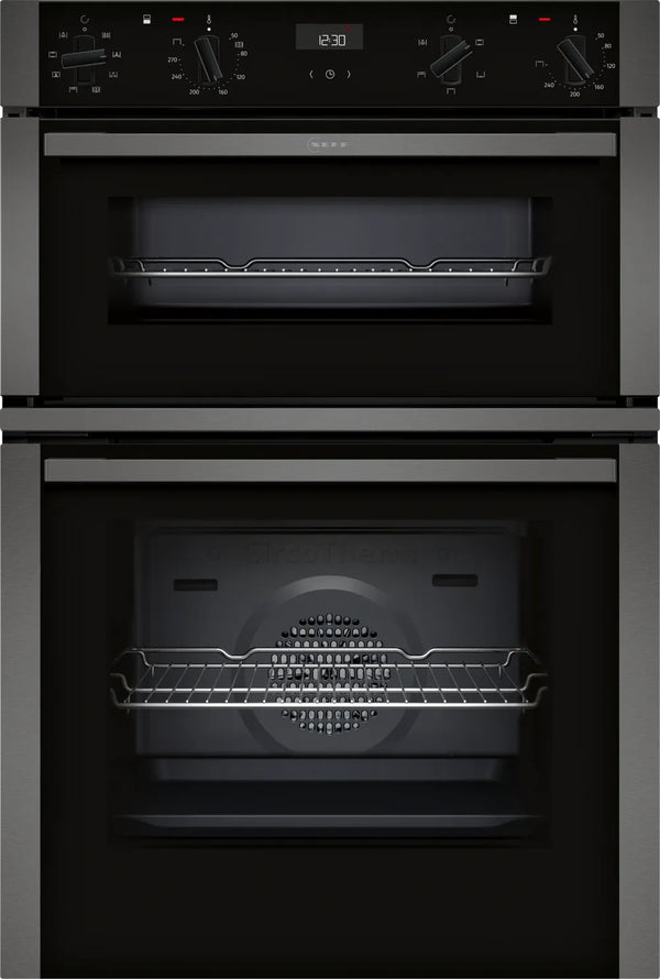 Neff N50 U1ACE2AG3B Double Electric Oven - Graphite Grey