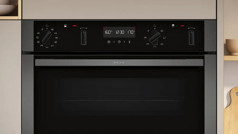 Neff N50 U2ACH7AG7B Double Pyrolytic Oven - Graphite Grey