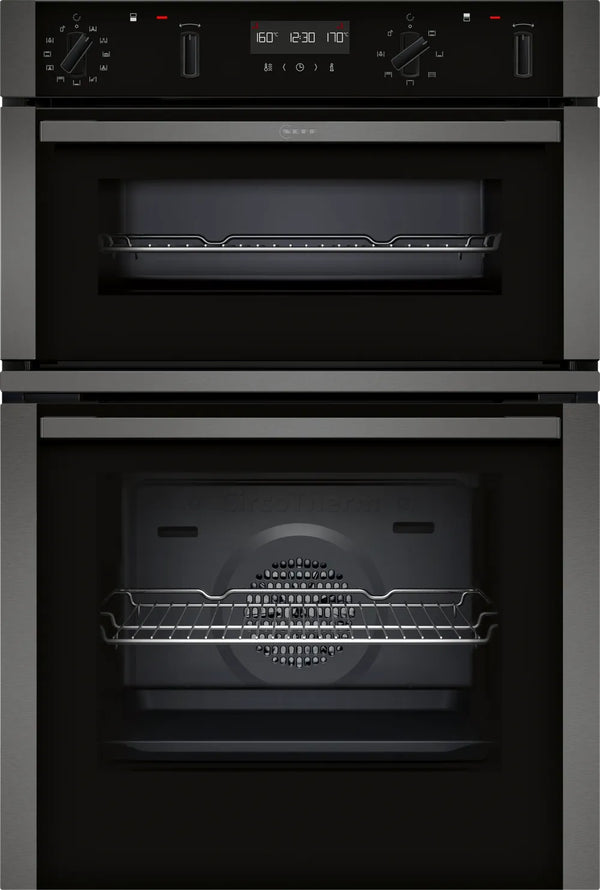 Neff N50 U2ACH7AG7B Double Pyrolytic Oven - Graphite Grey