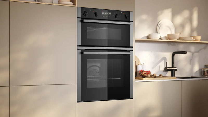 Neff N50 U2ACH7AN7B Double Pyrolytic Oven - Stainless Steel