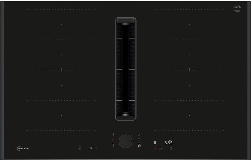 Neff N90 V68AUX4C0 80cm Venting Flex Induction Hob - Black Glass