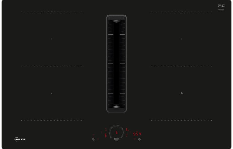 Neff N70 V58NHQ4L0 80cm Venting Combi Induction Hob (Surface Mount) - Black Glass
