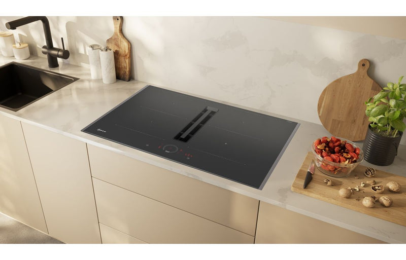 Neff N70 V57THQ4L0 70cm Venting Combi Induction Hob - Black & Stainless Steel