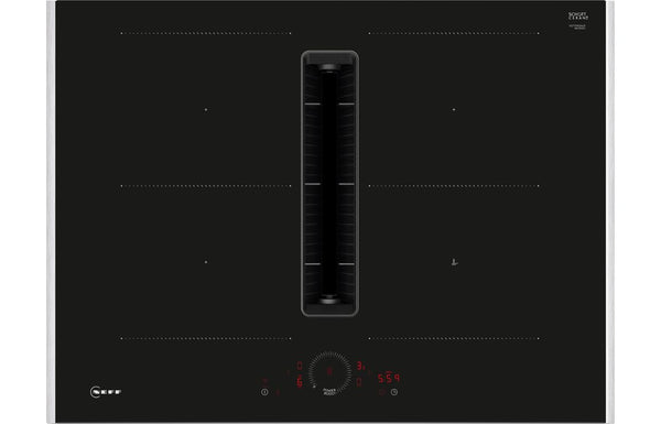 Neff N70 V57THQ4L0 70cm Venting Combi Induction Hob - Black & Stainless Steel