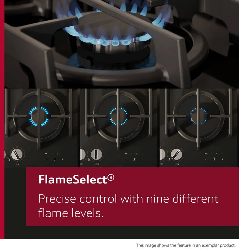 Neff N70 T29CIR8N0 90cm Gas Hob - Stainless Steel