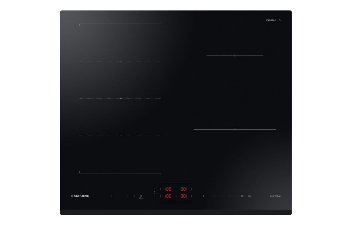 Samsung Series 6 NZ64B6056GK/U1 60cm Slim Induction Hob with Flex Zone Plus - Black UK