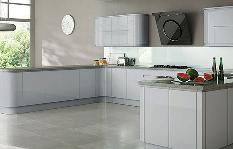 Dove grey sales handleless kitchen