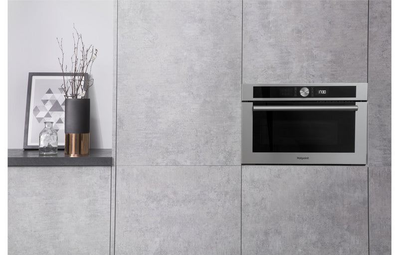 Hotpoint MD 454 IX H Built-in Microwave & Grill - Stainless Steel