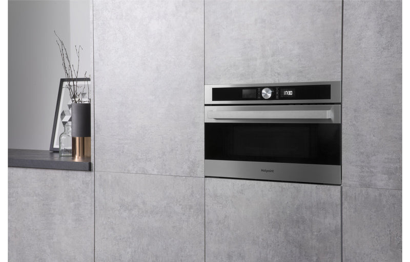 Hotpoint MD 554 IX H Built-in Microwave & Grill - Stainless Steel