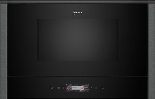 Neff N70 NL4WR21G1B Built-in Microwave - Black with Graphite Trim