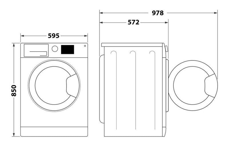 Hotpoint NSWF 7469 GG UK F/S 7kg 1400rpm Washing Machine - Graphite