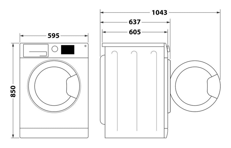 Hotpoint NSWM 864C W UK N F/S 1600rpm 8kg Washing Machine - White