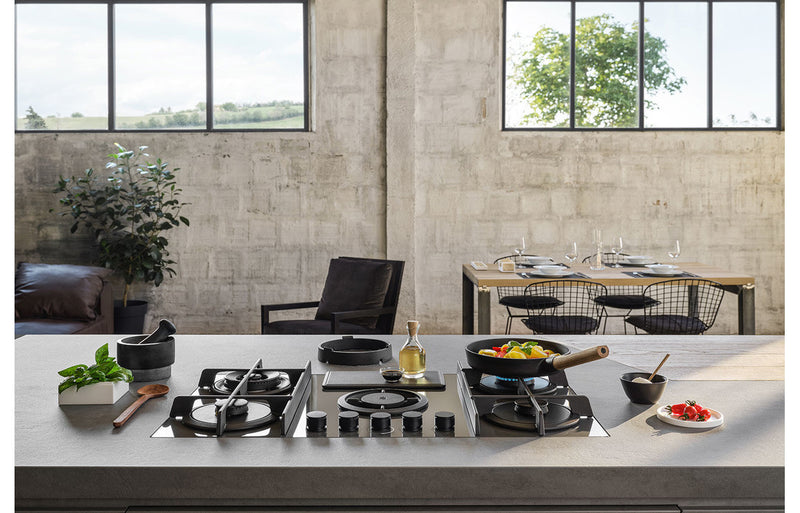 Elica NikolaTesla Flame 90cm Venting Gas Hob (Recirculating) - Black