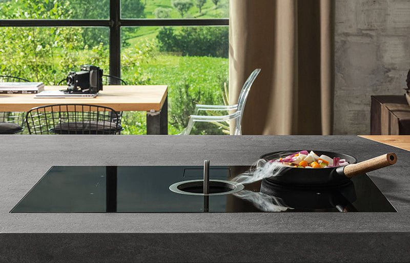 Elica NikolaTesla Switch 85cm Venting Induction Hob (Recirculating) - Black