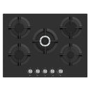 Prima PRGH226 70cm Gas on Glass Hob - Black Glass
