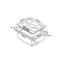 Prima PRGH226 70cm Gas on Glass Hob - Black Glass