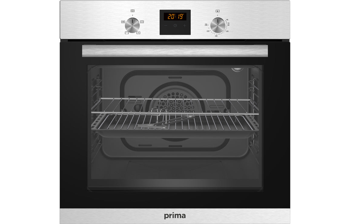 Prima PRSO103 Single Electric Fan Oven - Stainless Steel UK