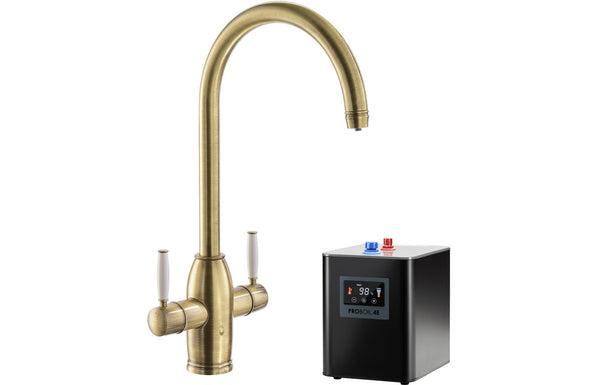 Abode Province 4 IN 1 Monobloc Tap & Proboil.4E Tank - Antique Brass