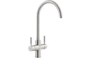 Abode Prostream 3 IN 1 Swan Spout Monobloc Tap - Brushed Nickel