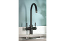 Abode Prostream 3 IN 1 Swan Spout Monobloc Tap - Matt Black