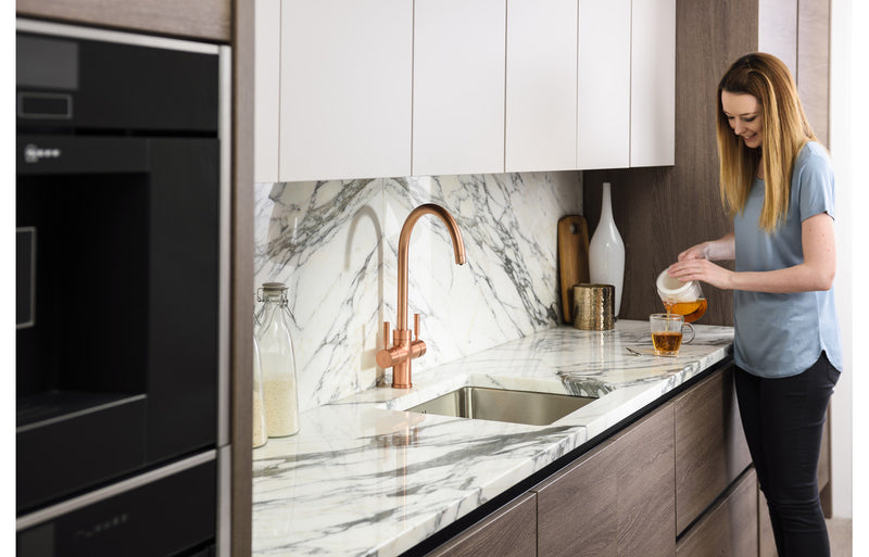 Abode Prostream 3 IN 1 Swan Spout Monobloc Tap - Urban Copper