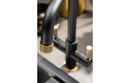 Abode Industria 3 IN 1 Monobloc Tap - Matt Black & Antique Brass