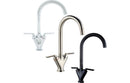 Prima V Shape Dual Lever Mixer Tap - Brushed Steel