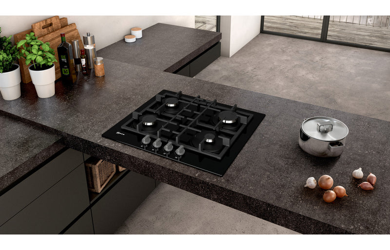 Neff N50 T26CB49S0 60cm Gas on Glass Hob - Black