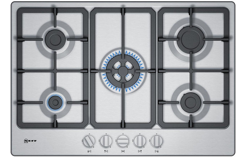Neff N50 T27BB59N0 75cm Gas Hob - Stainless Steel