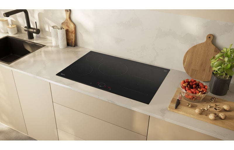 Neff N70 T58FHW1L0 80cm Induction Hob - Black Glass