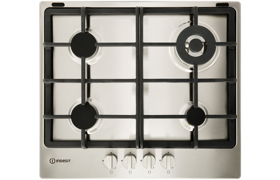 Indesit THP 641 W/IX/I 60cm Gas Hob - Stainless Steel UK