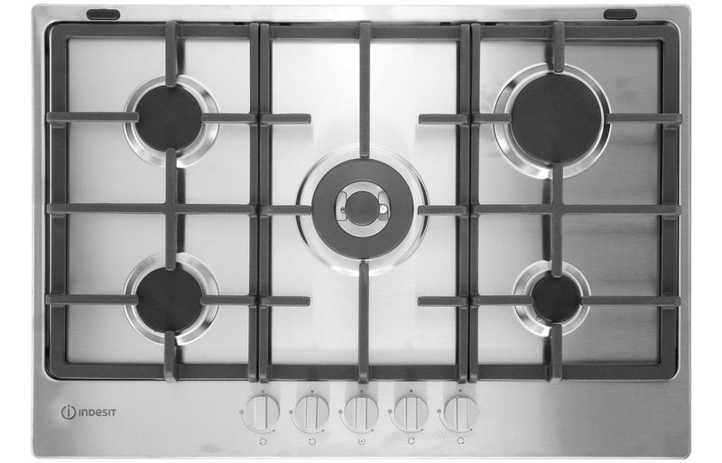 Indesit THP 751 W/IX/I 75cm Gas Hob - Stainless Steel