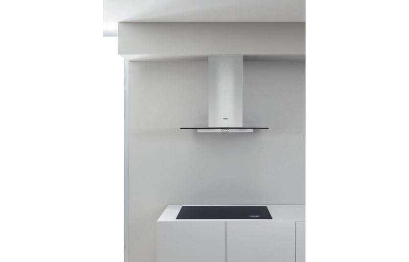 Whirlpool WHFG 64 F LM X 60cm Flat Glass Chimney Hood - Stainless Steel