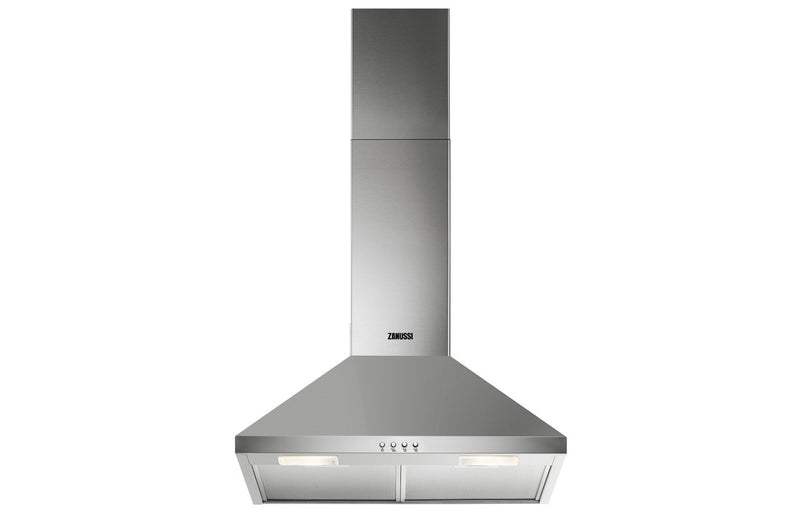 Zanussi ZFCT16X 60cm Chimney Hood - Stainless Steel