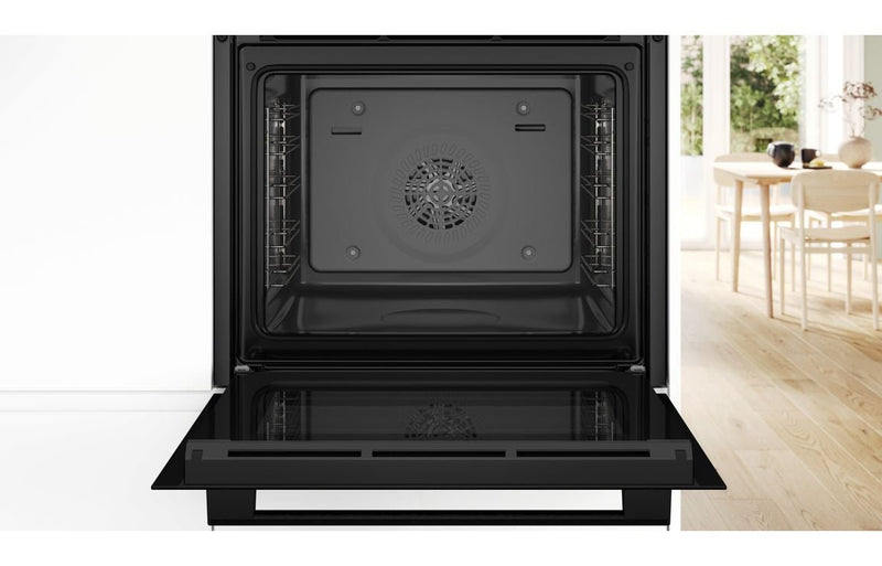 Bosch Series 4 HQA534BB3B Single Electric Oven with Added Steam - Black - The Kitchen Box
