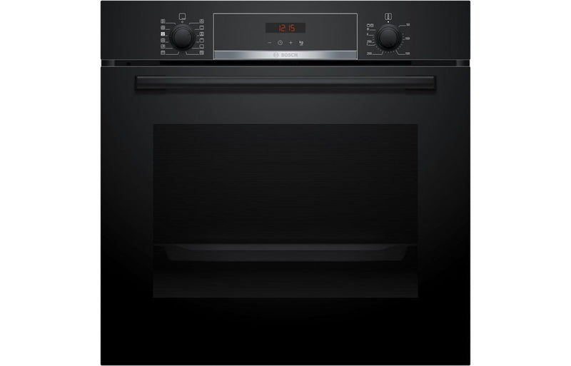 Bosch Series 4 HQA574BB3B Single Pyrolytic Oven with Added Steam - Black - The Kitchen Box