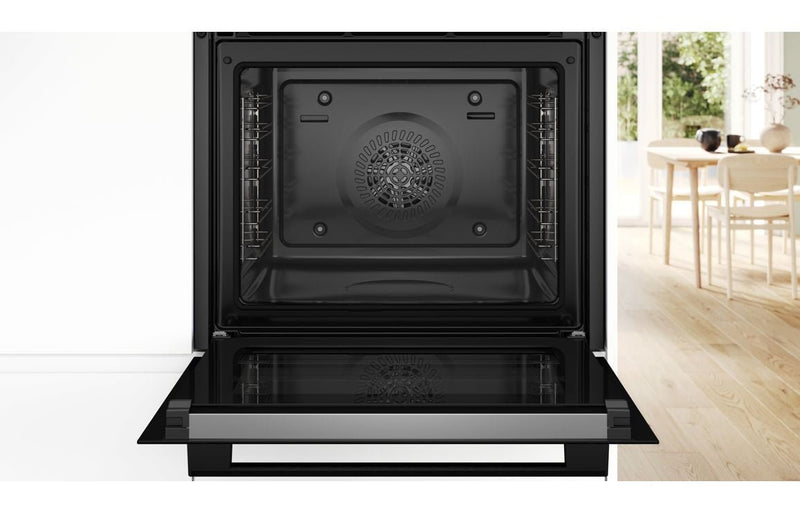 Bosch Series 4 HQA574BB3B Single Pyrolytic Oven with Added Steam - Black - The Kitchen Box