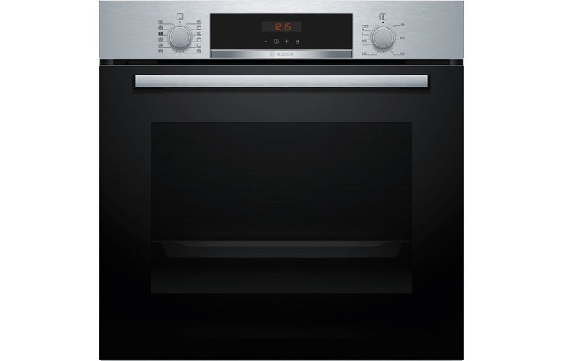 Bosch Series 4 HQA574BS3B Single Pyrolytic Oven with Added Steam - Black & Stainless Steel - The Kitchen Box