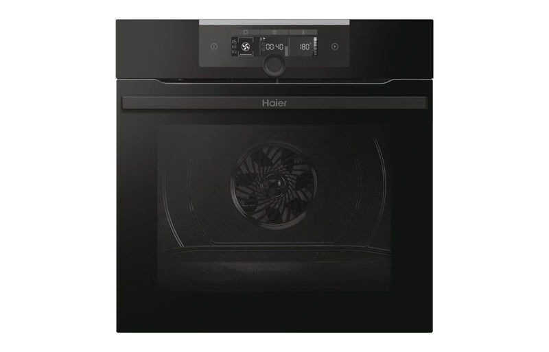 Haier I - Turn Series 2 HWO60SM2F3BH Single Electric Oven - Black - The Kitchen Box