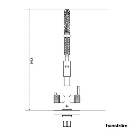 Hanstrom 3 - in - 1 Flex Touch Instant Boiling Water Tap - Chrome - The Kitchen Box