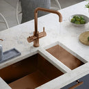 Hanstrom 3 - in - 1 Square Touch Instant Boiling Water Tap - Brushed Copper - The Kitchen Box
