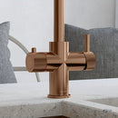 Hanstrom 3 - in - 1 Square Touch Instant Boiling Water Tap - Brushed Copper - The Kitchen Box